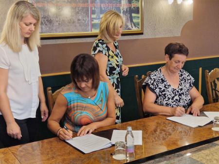 Podpis pogodbe - plaz Moravci